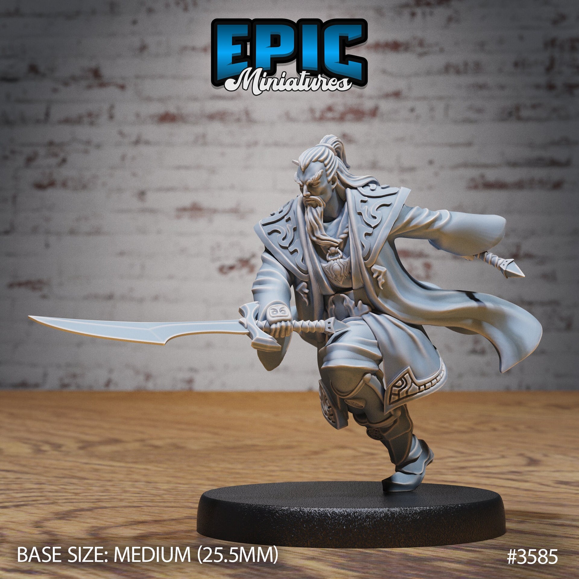 Blade Master - Epic Miniatures | Ninth Age | 32mm |Iron Fist Tournament | Martial Artist | Fighter | Samurai | Royal
