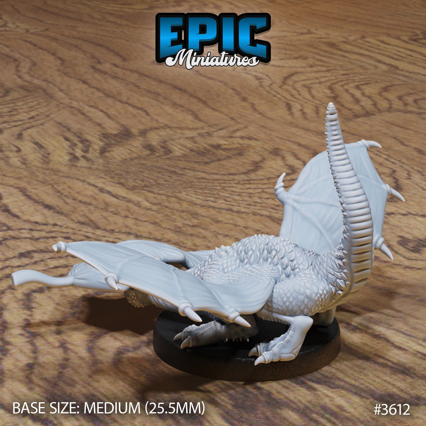 White Dragon Wyrmling - Epic Miniatures | 32mm | Ice Age Madness | Drake | Baby
