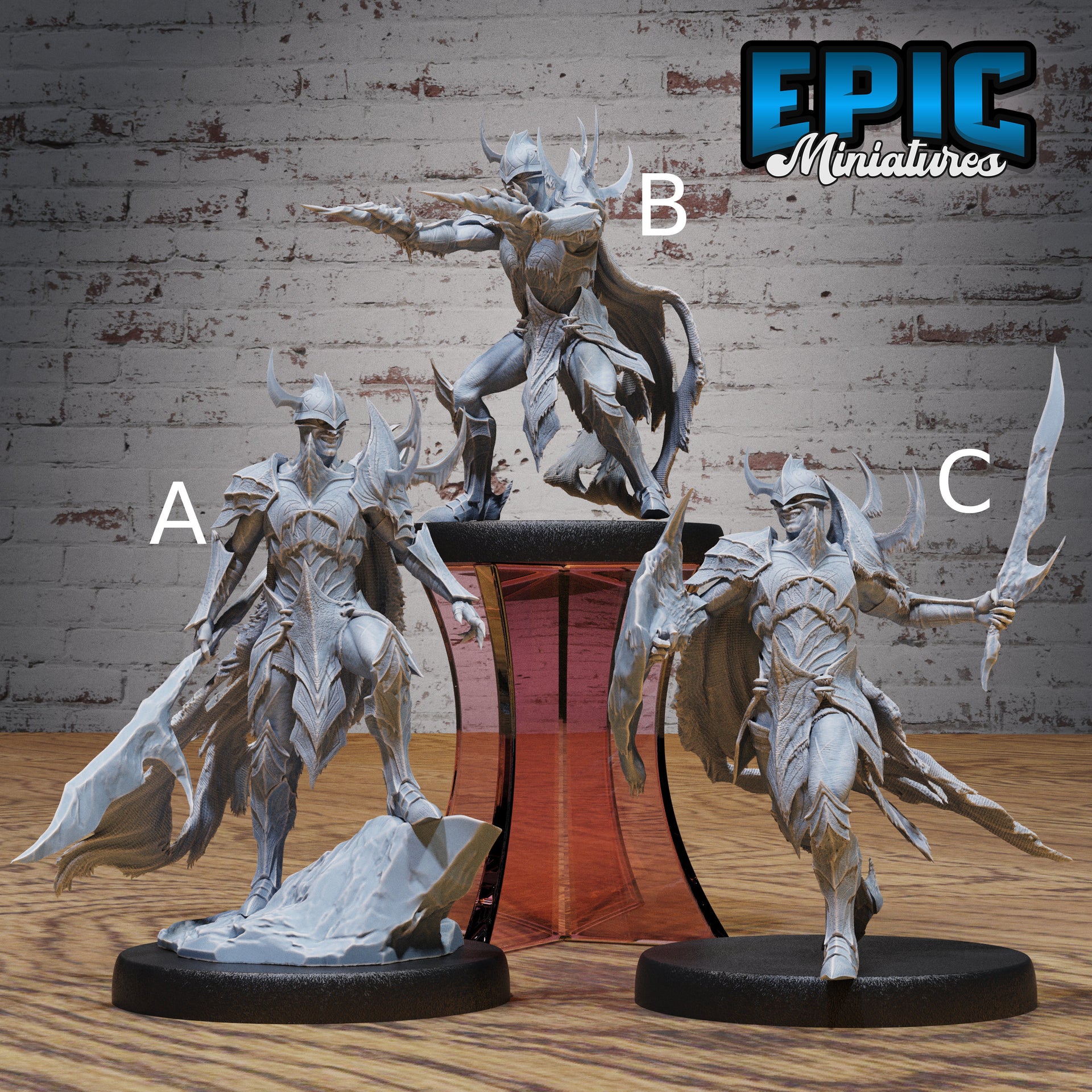 Frost Demon Knight - Epic Miniatures | 32mm | Ice Age Madness | Fighter | Warrior | Lich | Paladin