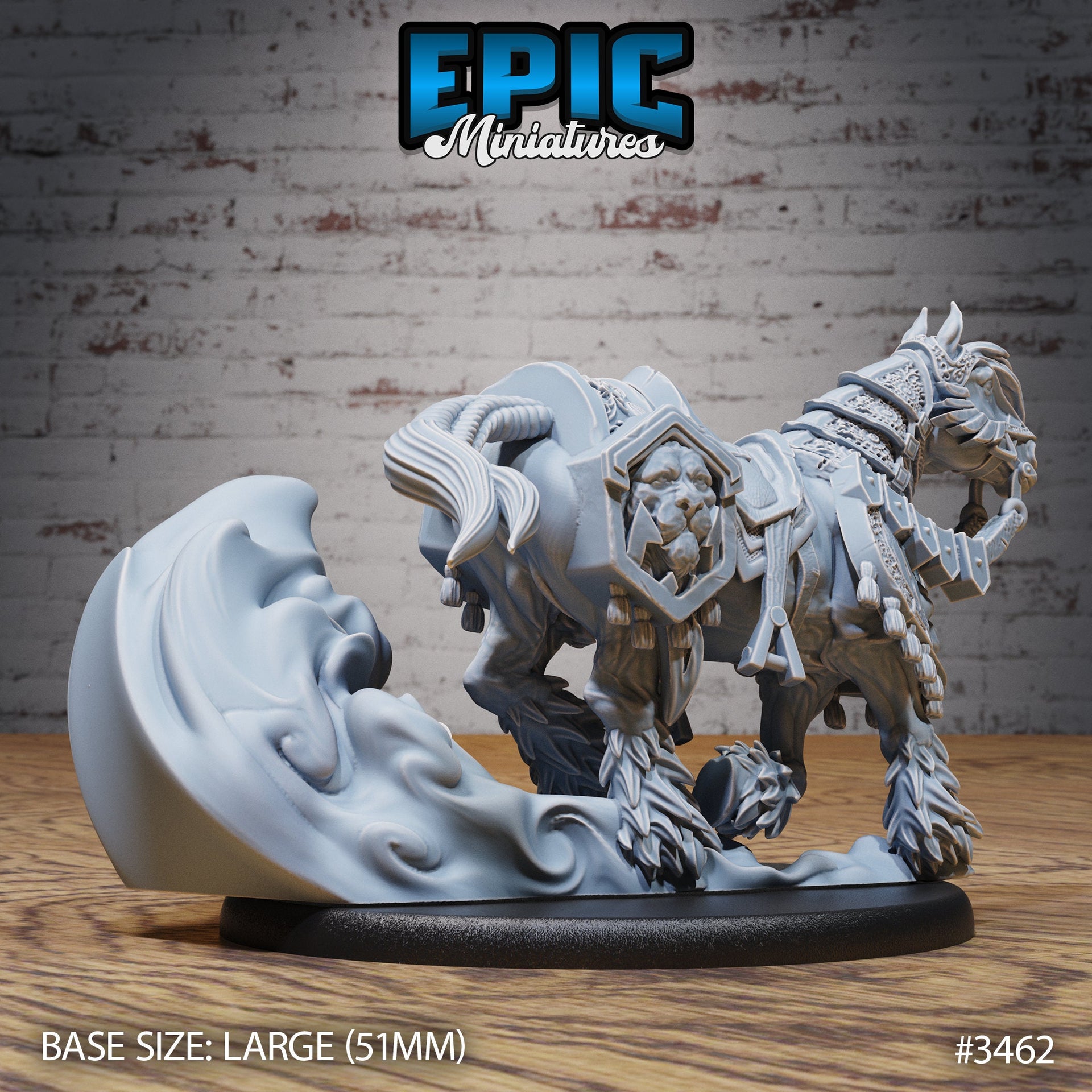 Legendary Horse Mount - Epic Miniatures | Ninth Age | 32mm | Chivalry Garden | Cavalry | Fighter | Tabaxi | Rogue | Bandit | Thief | Catfolk
