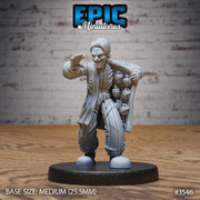 Horror Clown - Epic Miniatures | Ninth Age | 32mm | Nightsky Carnival | Circus | Big Top | Performer | Juggler | Accordion | Hammer