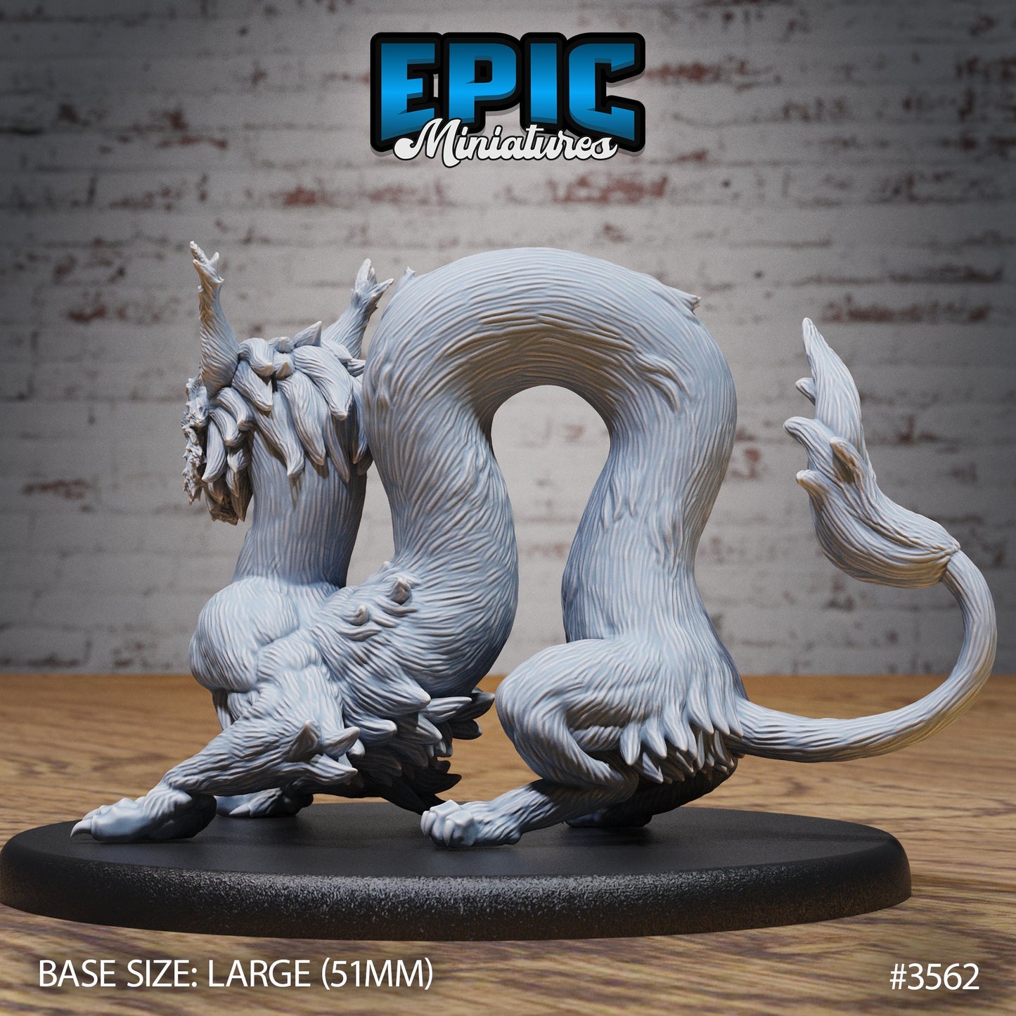 Long Cat Dragon - Epic Miniatures | Ninth Age | 32mm |Iron Fist Tournament | Sepenmt | Snake