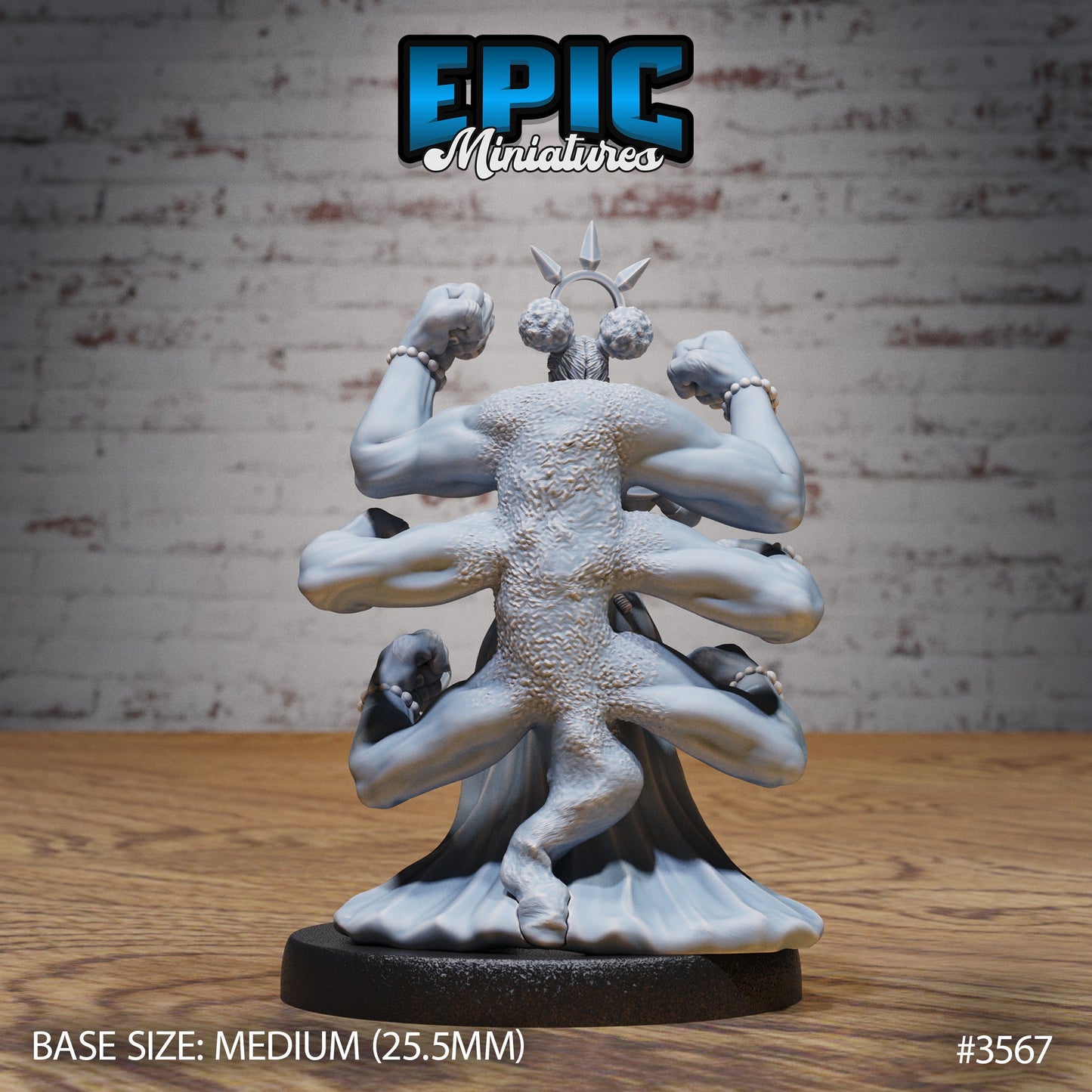 Devine Hands Priestess - Epic Miniatures | Ninth Age | 32mm | Iron Fist Tournament | Fist Monk | Fighter | Brawler | Bruiser