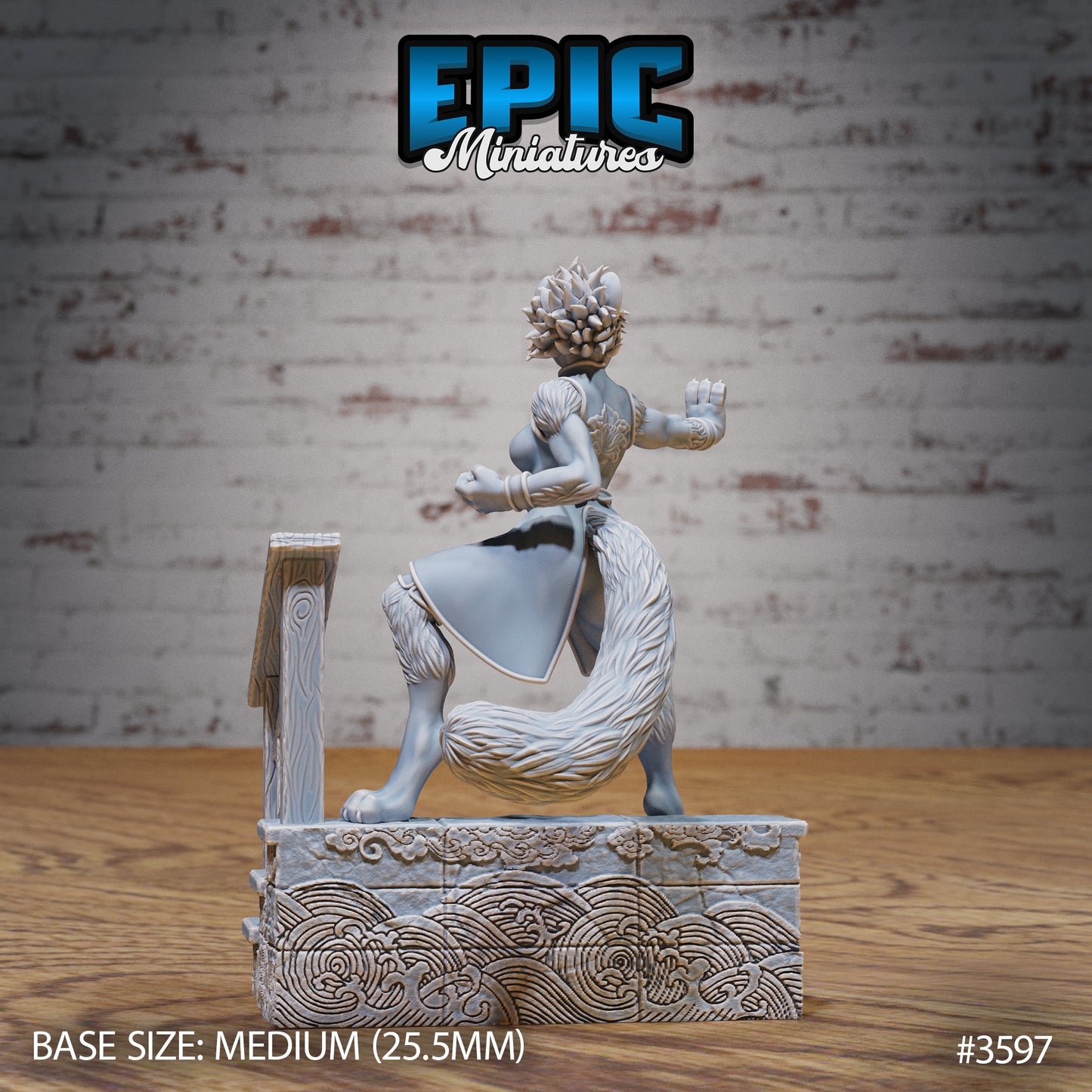Cat Girl Monk - Epic Miniatures | Ninth Age | 32mm |Iron Fist Tournament | Martial Artist | Fighter | Brawler