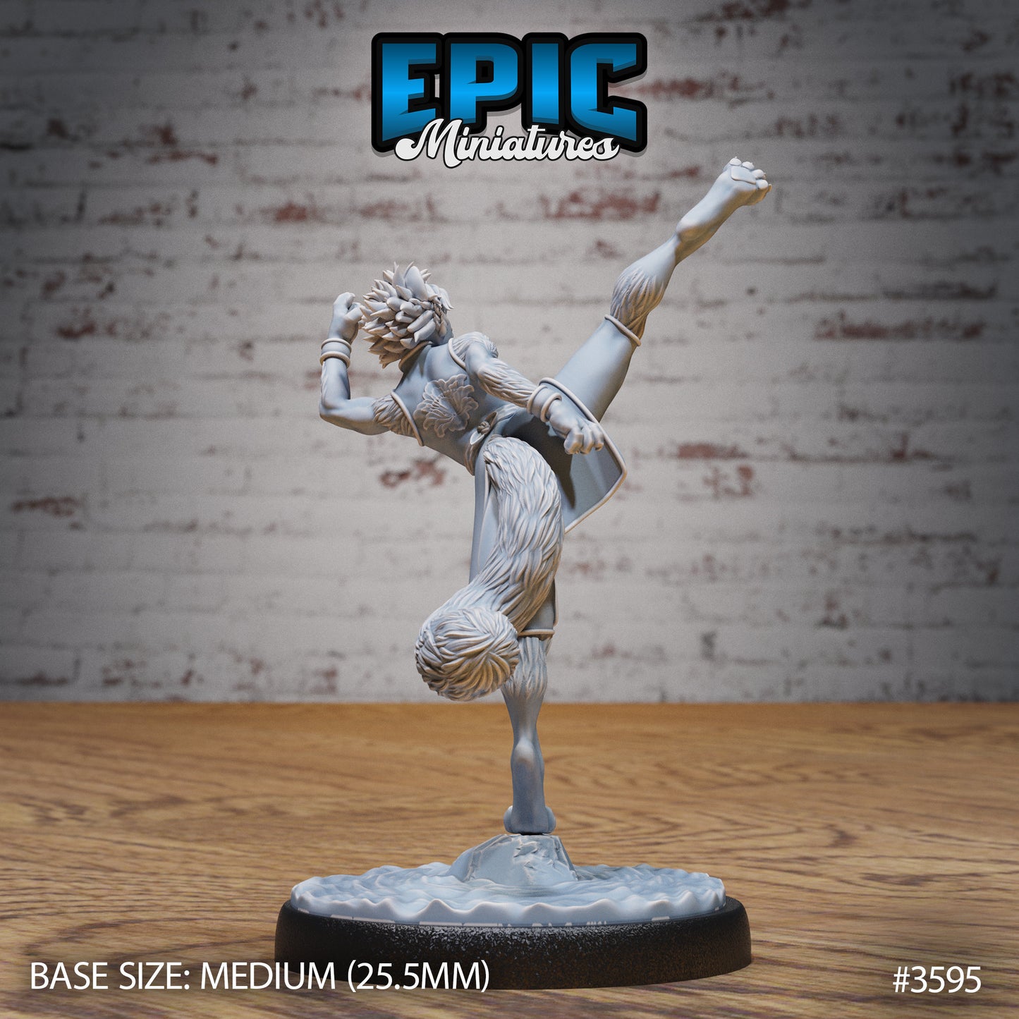 Cat Girl Monk - Epic Miniatures | Ninth Age | 32mm |Iron Fist Tournament | Martial Artist | Fighter | Brawler