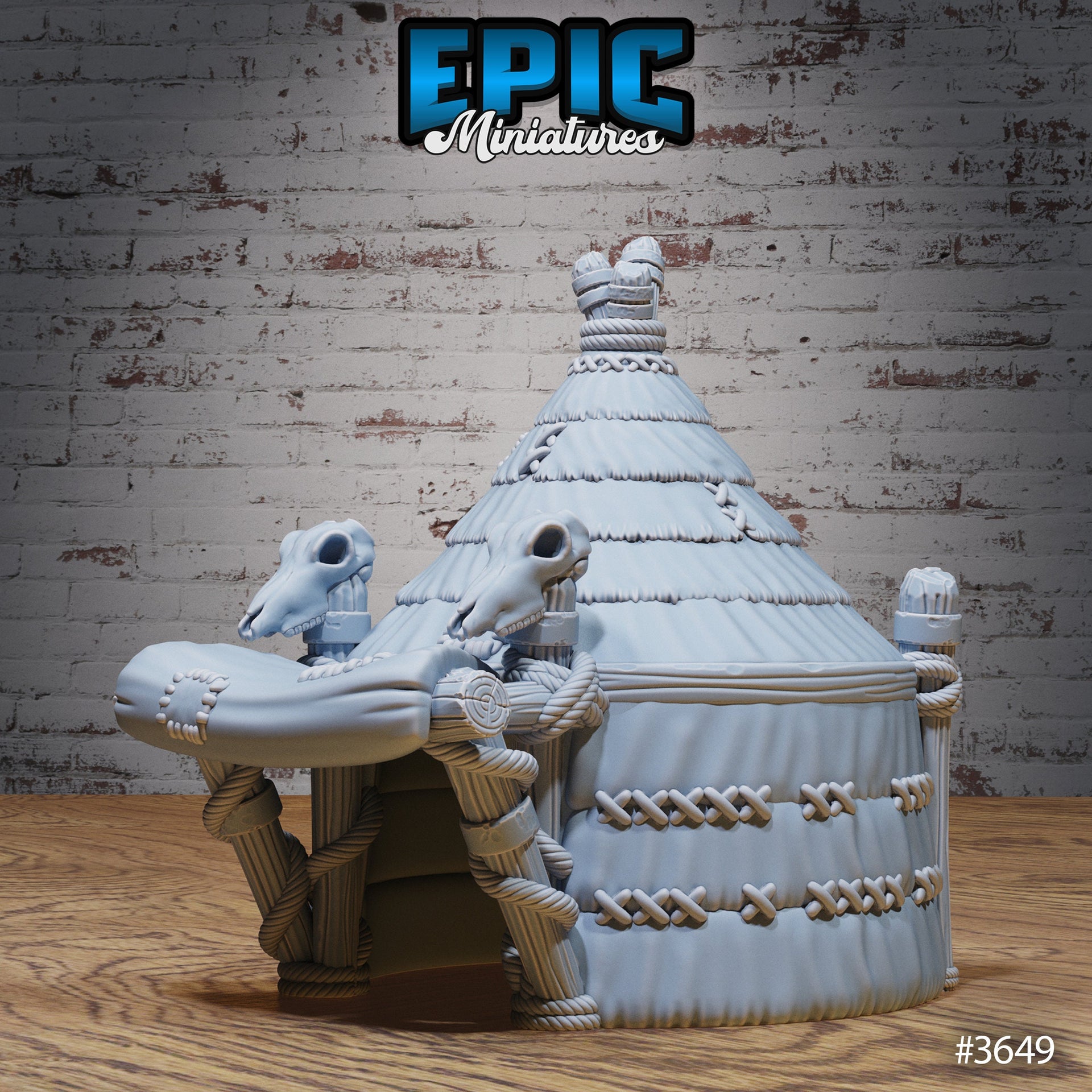 Bandit Camp Scatter Terrain - Epic Miniatures | 28mm | 32mm | Well | Cage | Torch | Log | Fire