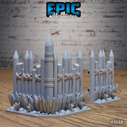 Bandit Camp Fortifications- Epic Miniatures | 28mm | 32mm | Gate | Wall | Barricade | Spikes