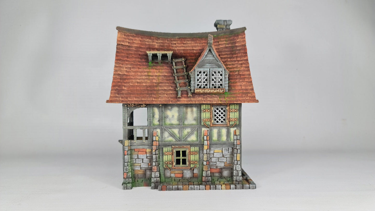 Beetroot House - 3DP4U Medieval Town | Miniature | Wargaming | Roleplaying Games | 32mm | Hut | Playable | Filament | 3d printed