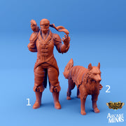 Shardforged Deckhand and Dog- Arcane Minis | 32mm | Mech | Robot | Pirate | Sailor | Doggo