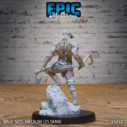 Crocodile Folk Warrior - Epic Miniatures | New World Conquest | 28mm | 32mm | Lizardfolk | Barbarian | Fighter