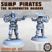 Sump Pirates, Modular Wasteland Gang - Print Minis | Sci Fi | Light Infantry | 28mm Heroic | Apocalypse | Bandits