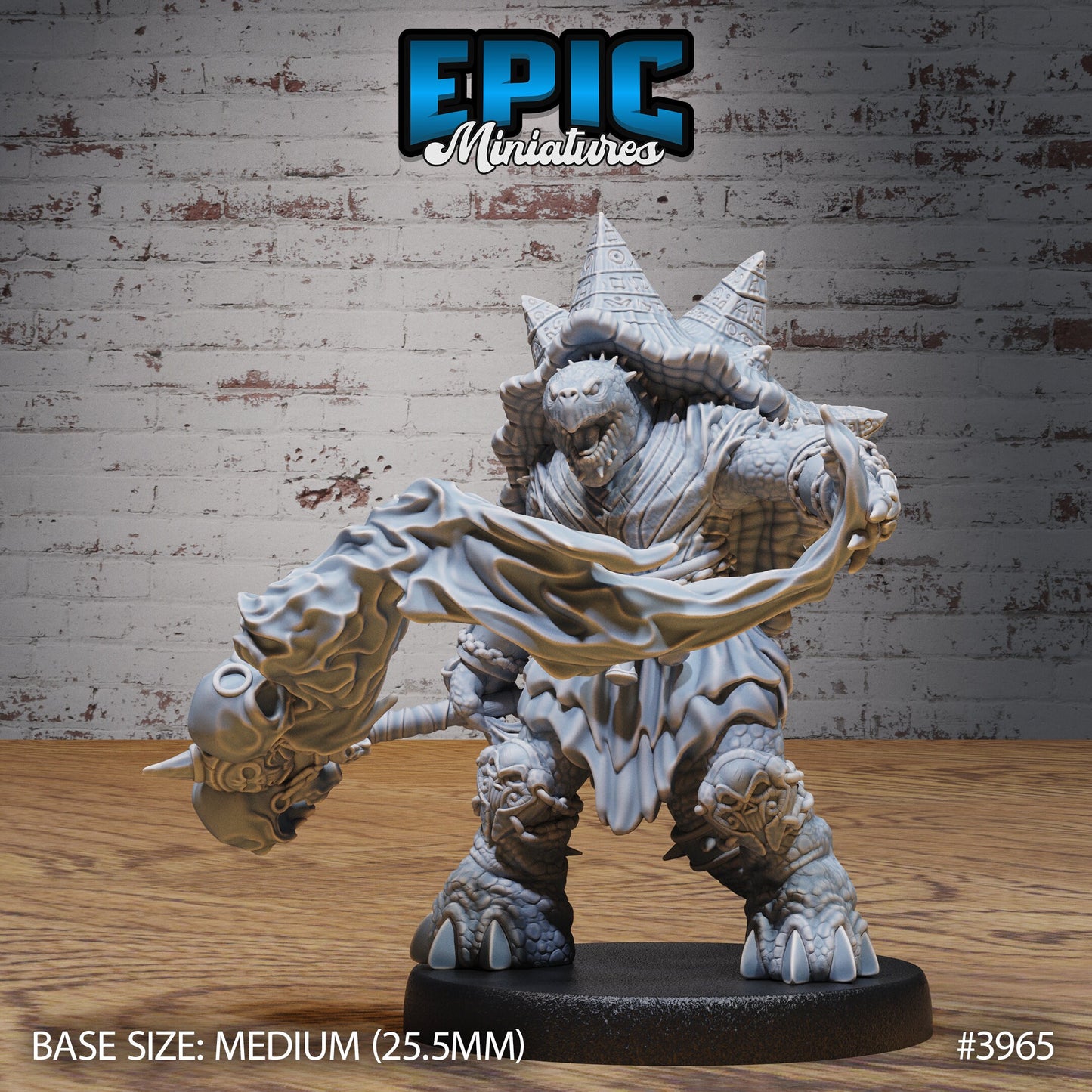 Turtle Folk Necromancer - Epic Miniatures | 32mm | Sinister Harbor | Warlock | Sorcerer
