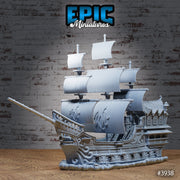 Dark Ship Calypso - Epic Miniatures | Sinister Harbor | 28mm | 32mm | Ghost Ship | Davy Jones | Octopus | Pirate