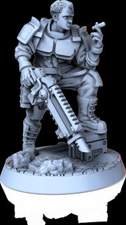 Sergeant Eric, Kaledon Fortis - Print Minis | Sci Fi | Light Infantry | Imperial | 28mm Heroic | Captain | General