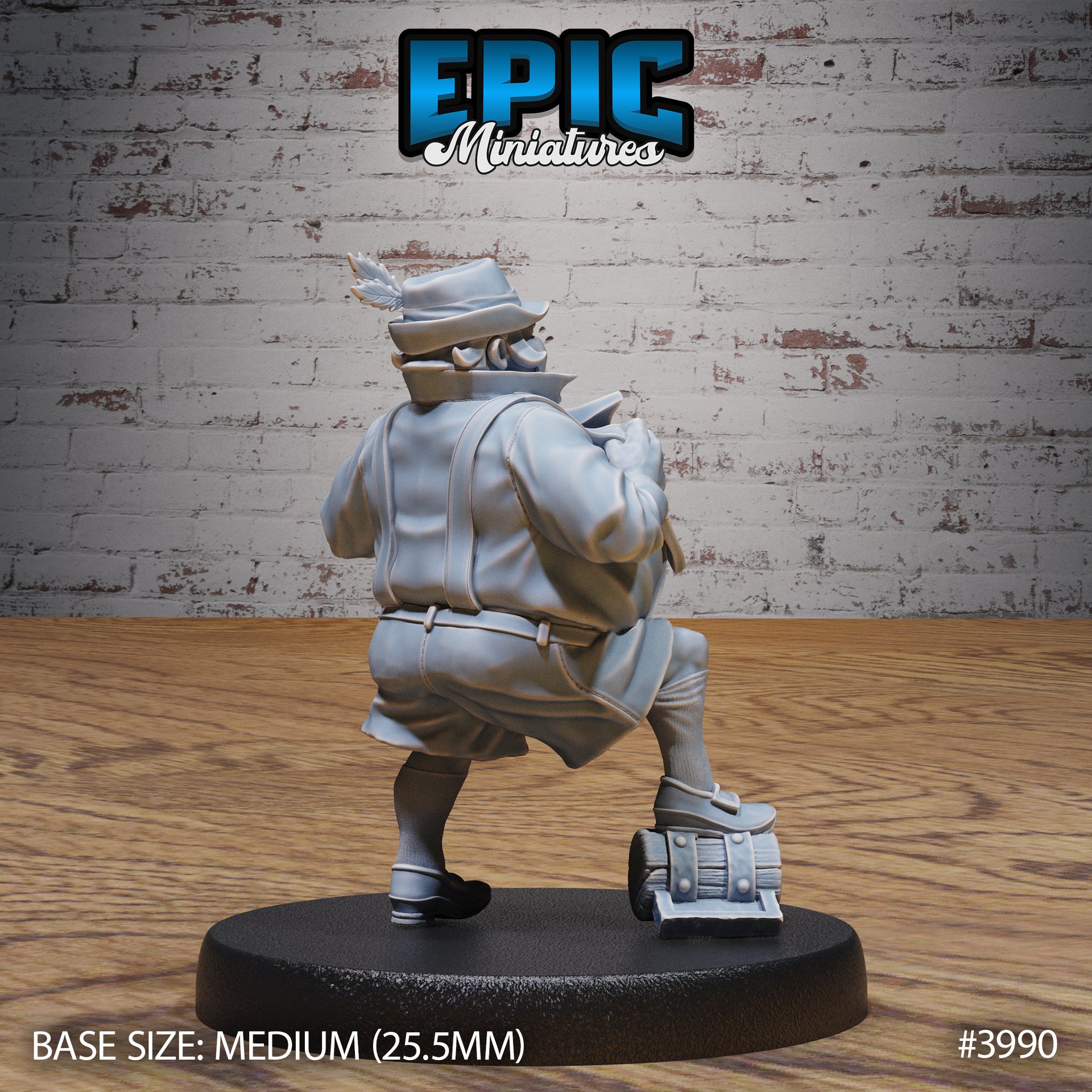 Boar Owner- Epic Miniatures | 32mm | Festival Village | Patron | Brewer | Merchant | Lederhosen | Keg | Beer
