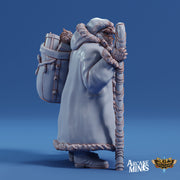 Drekon Santa Infiltrator- Arcane Minis | 32mm | 3 kobolds in a trenchcoat | Rogue | Assassin