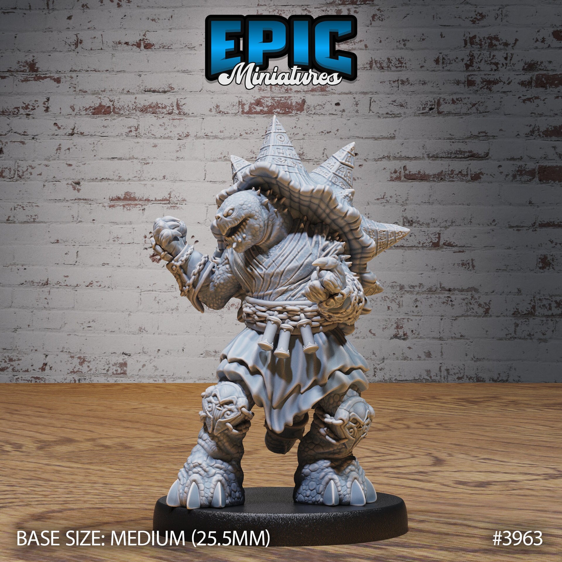 Turtle Folk Necromancer - Epic Miniatures | 32mm | Sinister Harbor | Warlock | Sorcerer