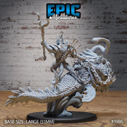 Merfolk Champion - Epic Miniatures | 32mm | Sinister Harbor | Fighter | Warrior | Lord | Anglerfish Mount