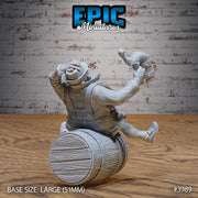 Boar Owner- Epic Miniatures | 32mm | Festival Village | Patron | Brewer | Merchant | Lederhosen | Keg | Beer