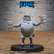 Boar Owner- Epic Miniatures | 32mm | Festival Village | Patron | Brewer | Merchant | Lederhosen | Keg | Beer