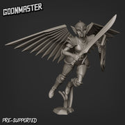 Sky Elf Valkyr- Goonmaster | Sky Elves | Miniature | Wargaming | Roleplaying Games | 32m | Fighter | Warrior | Soldier | Valkyrie