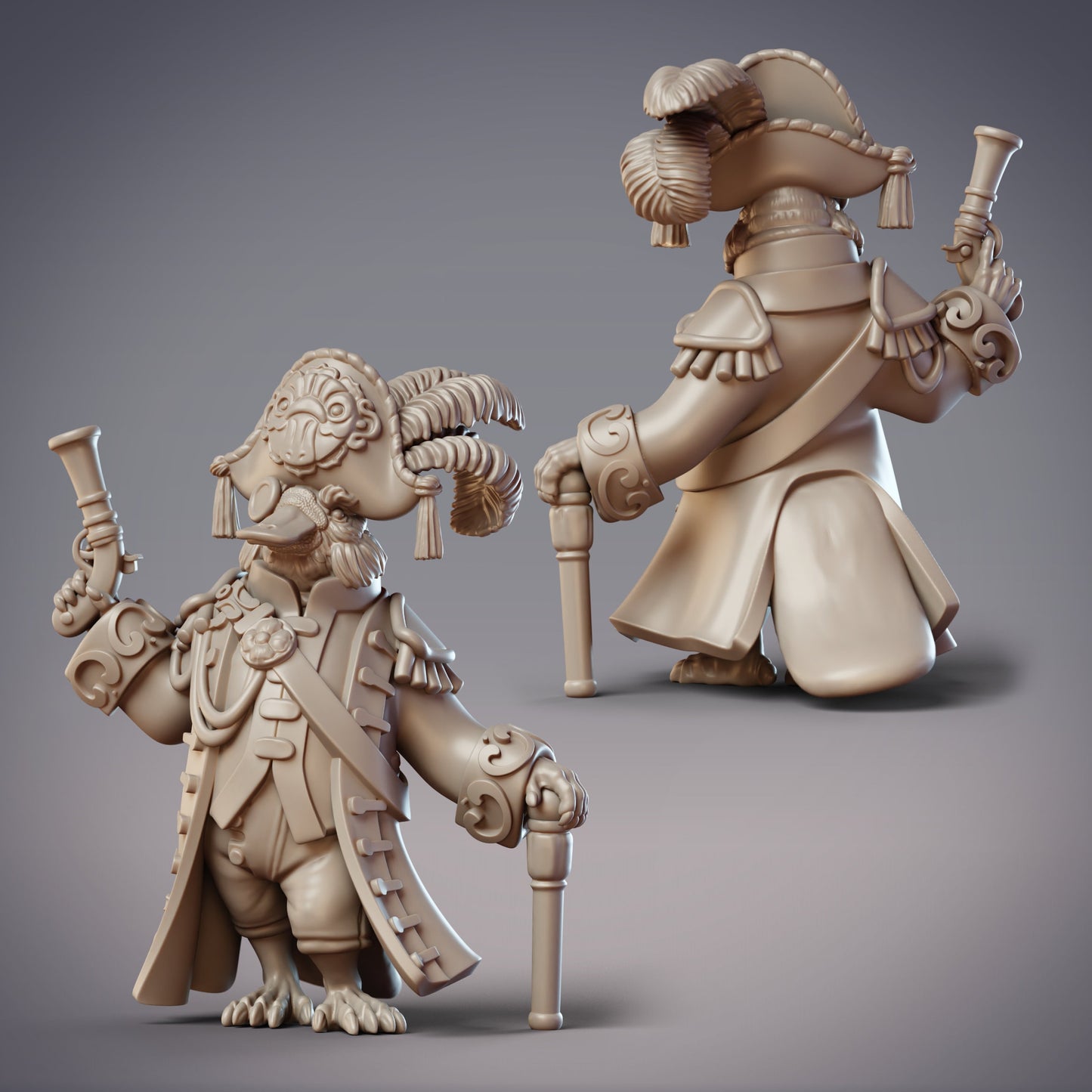 Boondaburra Captain Mushen, Platypus Sailor - CobraMode | Miniature | Wargaming | Roleplaying Games | 32m | Admiral | Pirate | Navy