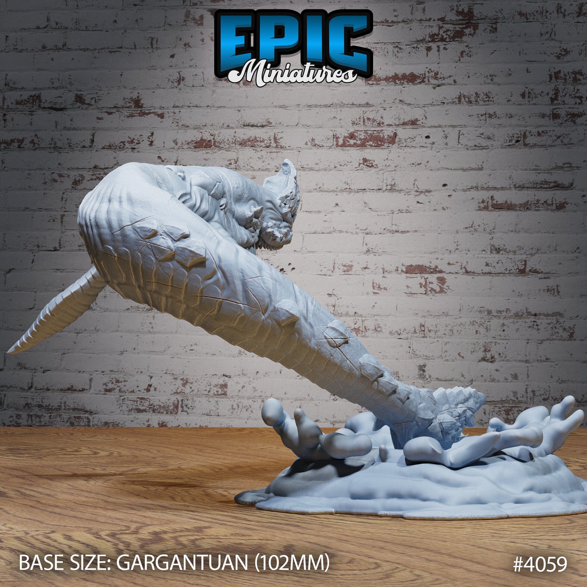 Lava Whale - Epic Miniatures | Elemental Lands | 28mm | 32mm | Land Shark | Gargantuan