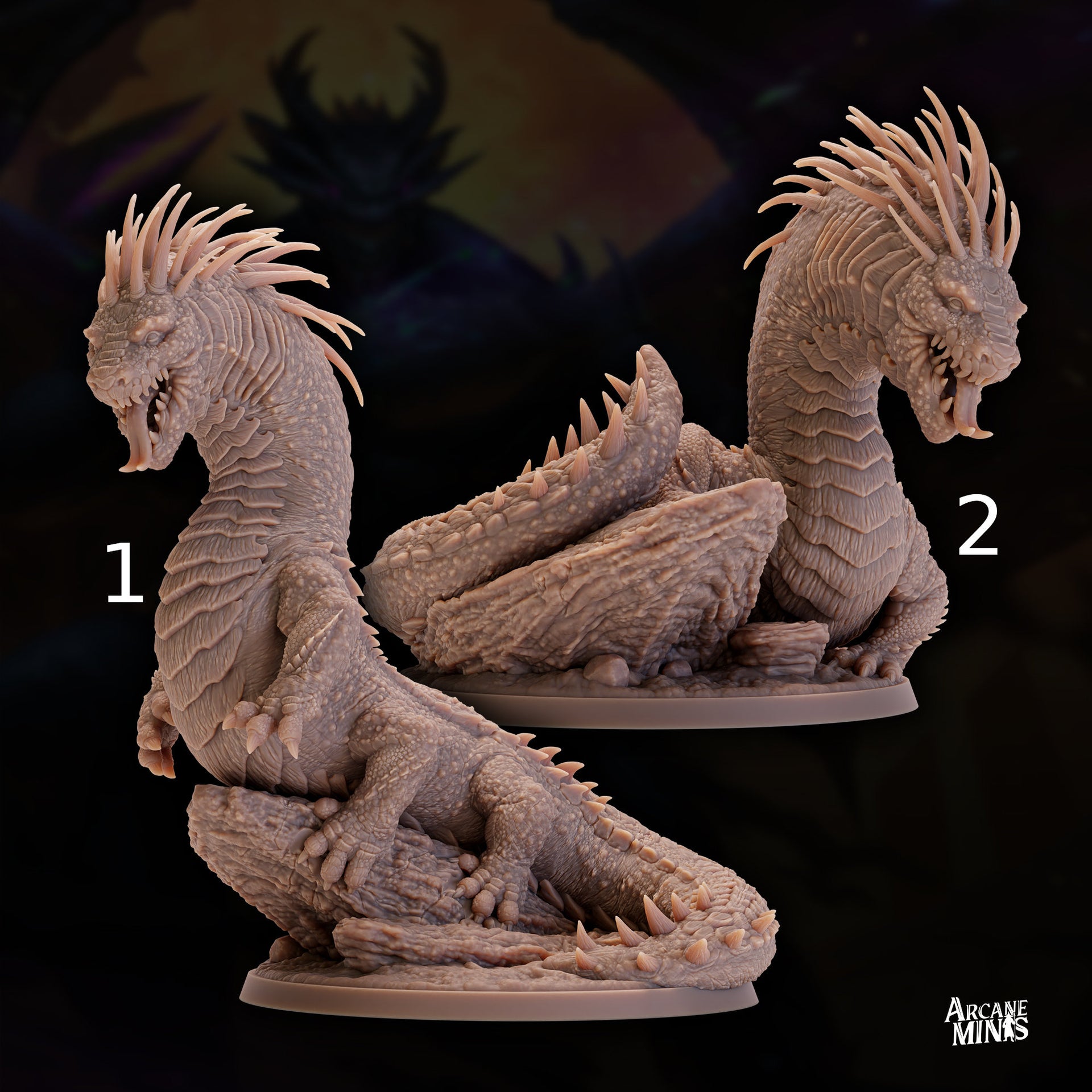 Scaleburn Basilisk - Arcane Minis | 32mm | Monster Madness | Dragon | Huge | Behir