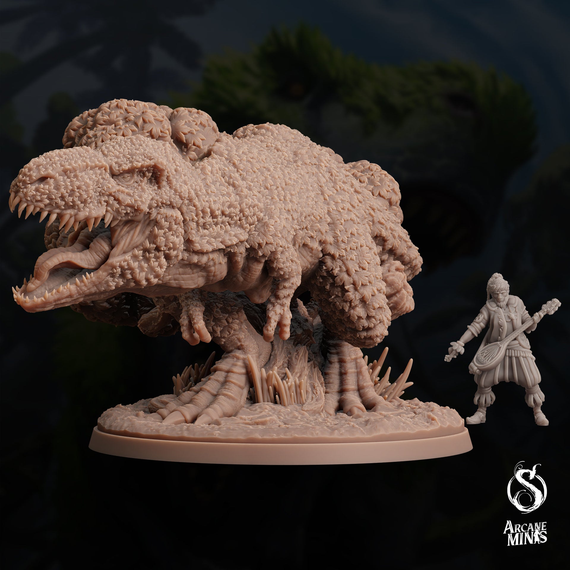 Phylochos Tyrannosaurus, Tree Rex - Arcane Minis | 32mm | Dino Domination | Elemental | Dinosaur