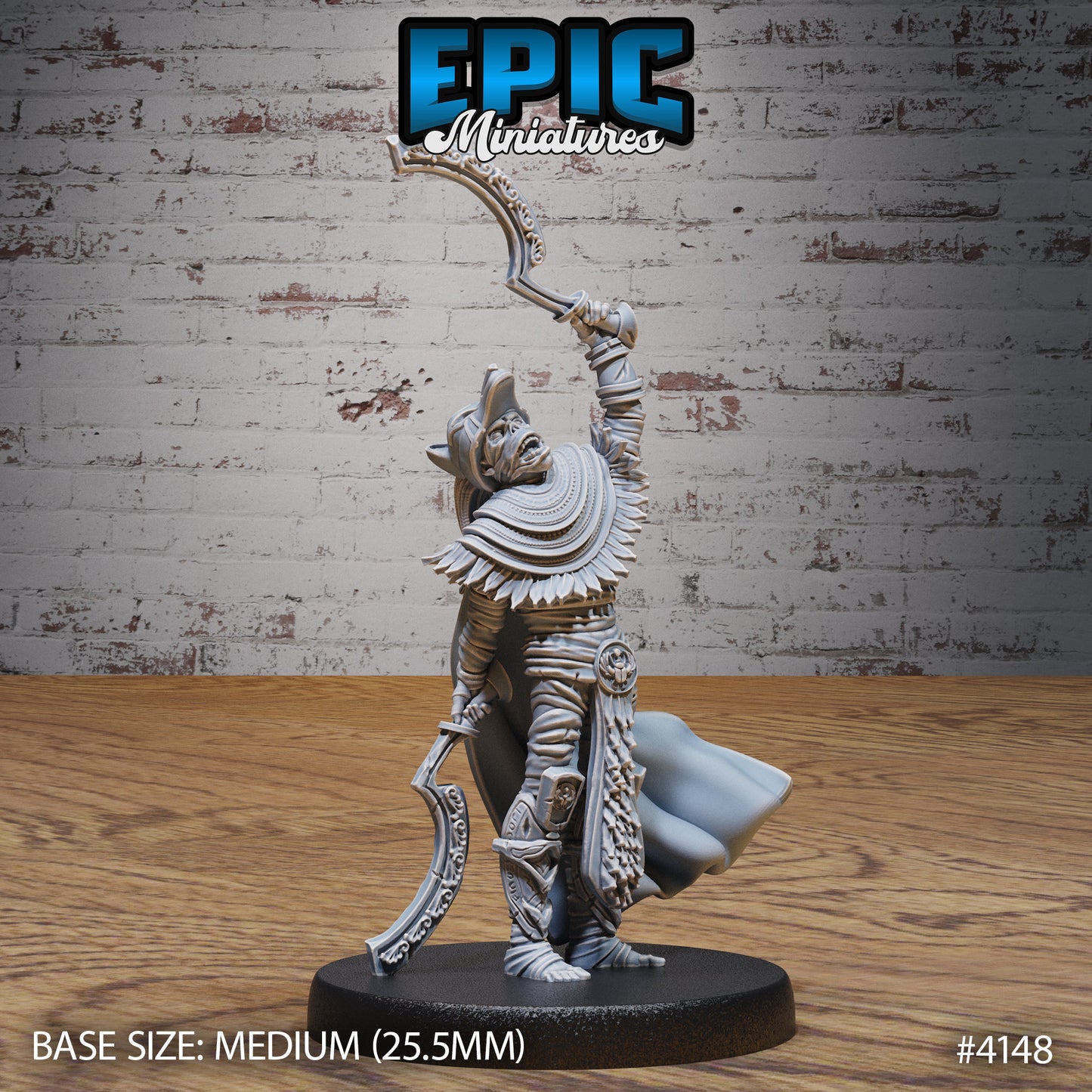 Mummy Warrior - Epic Miniatures | Bone Desert | 28mm | 32mm | Egypt | Guard | Army | Champion