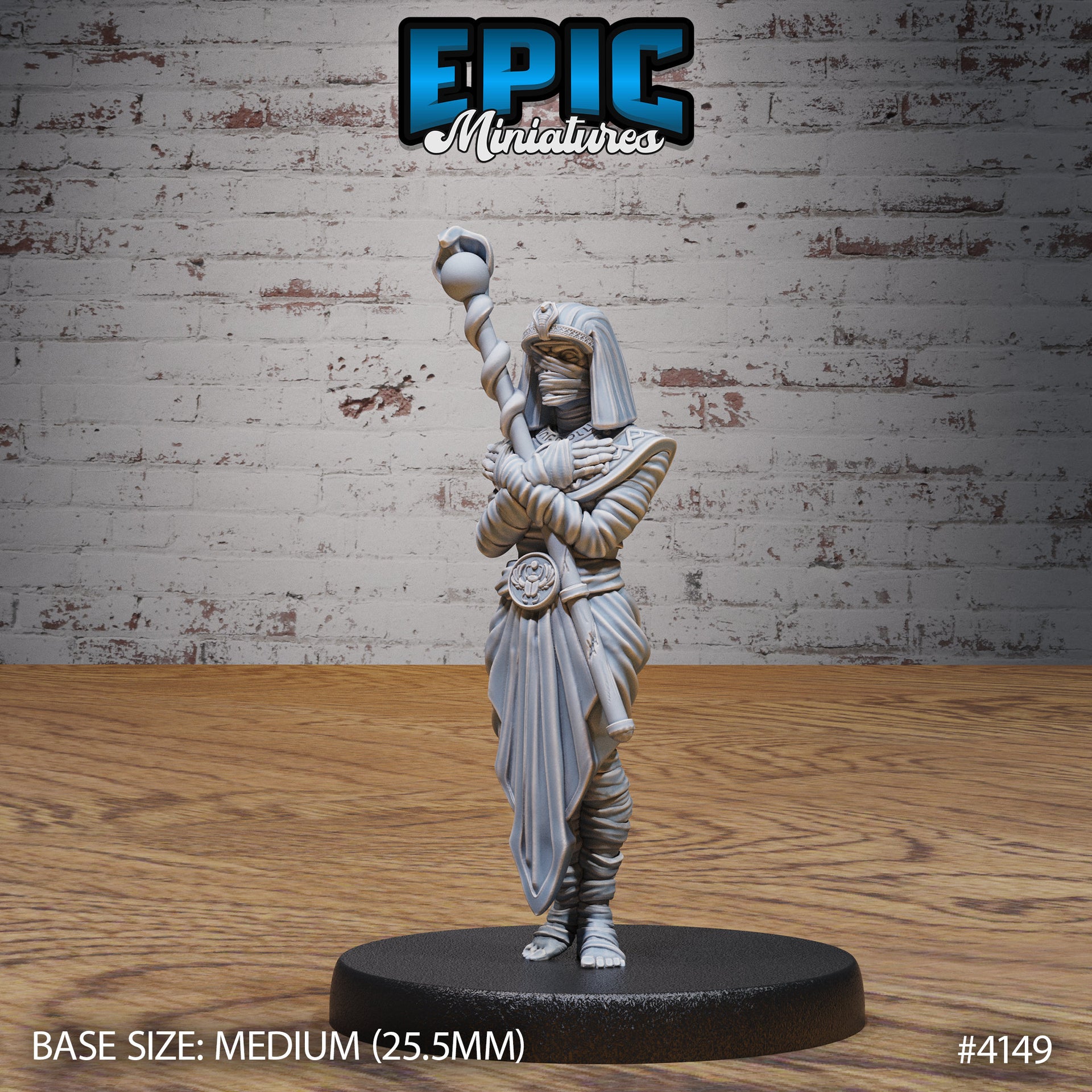 Mummy Warrior - Epic Miniatures | Bone Desert | 28mm | 32mm | Egypt | Guard | Army | Champion