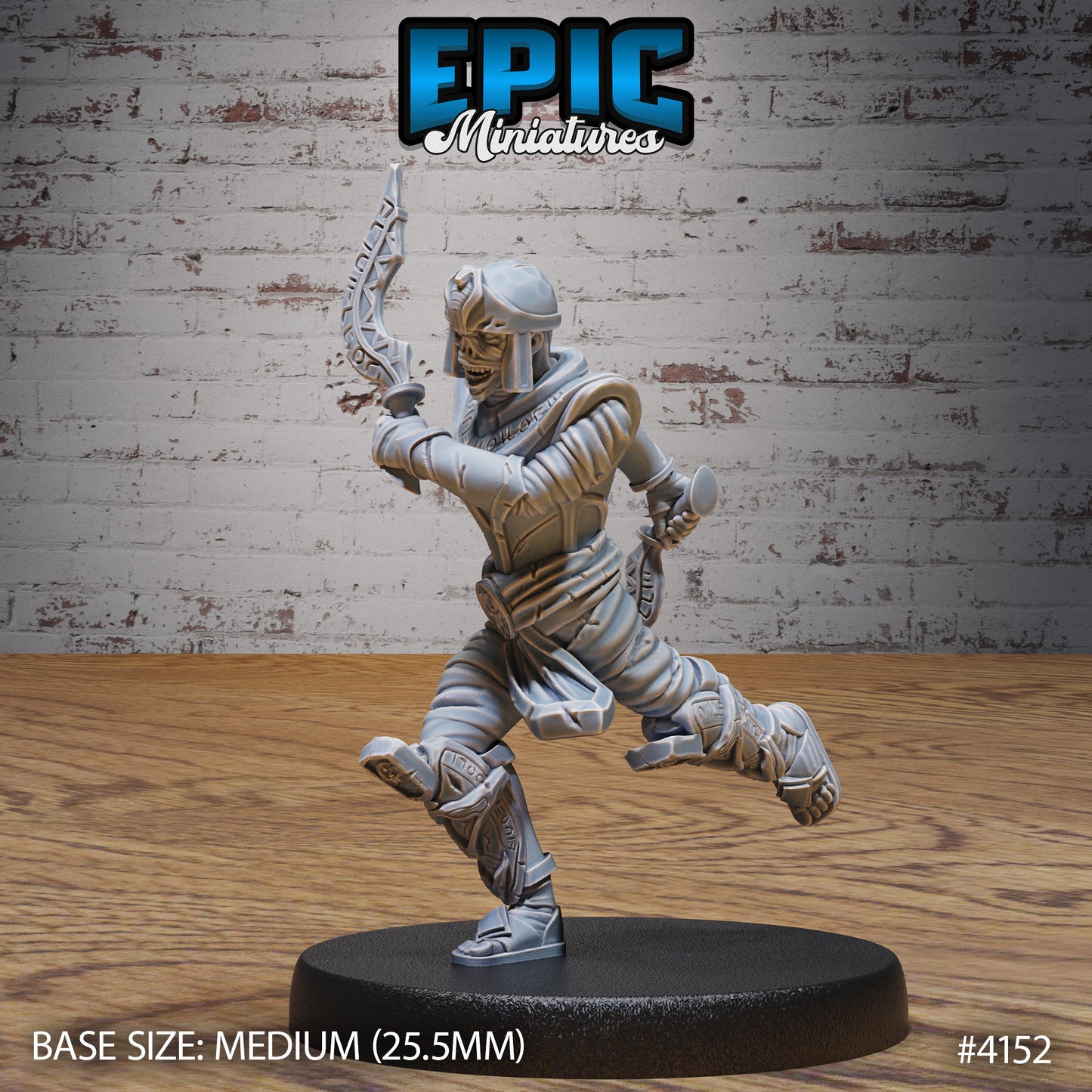 Mummy Warrior - Epic Miniatures | Bone Desert | 28mm | 32mm | Egypt | Guard | Army | Champion