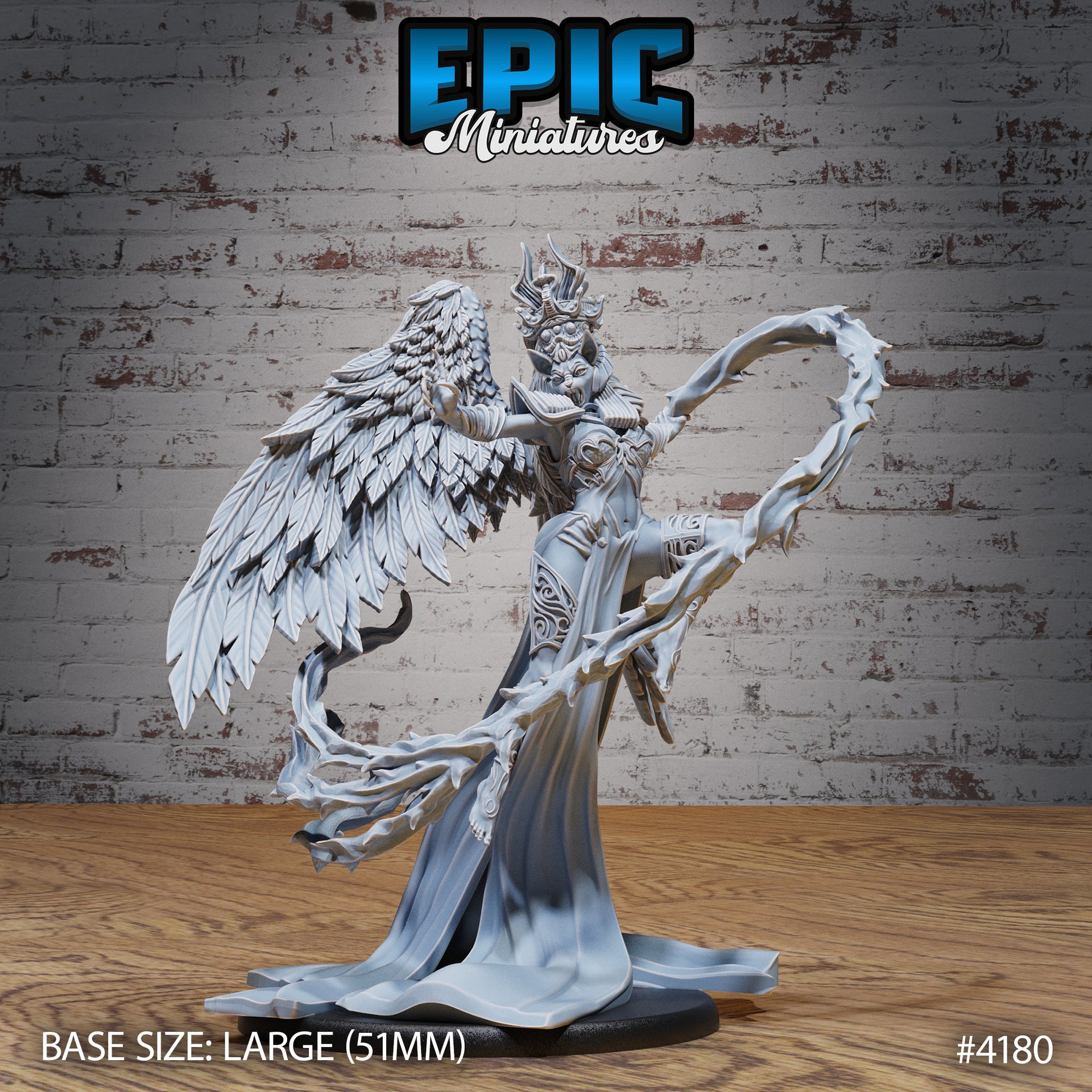 Cat Goddess Bastet Avatar - Epic Miniatures | Bone Desert | 28mm | 32mm | Egypt | Queen | Catfolk | Diety