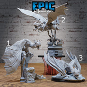 Mountain Wyvern - Epic Miniatures | Dwarf Mountain | 28mm | 32mm | Drake | Mount | Dragon | Ruins