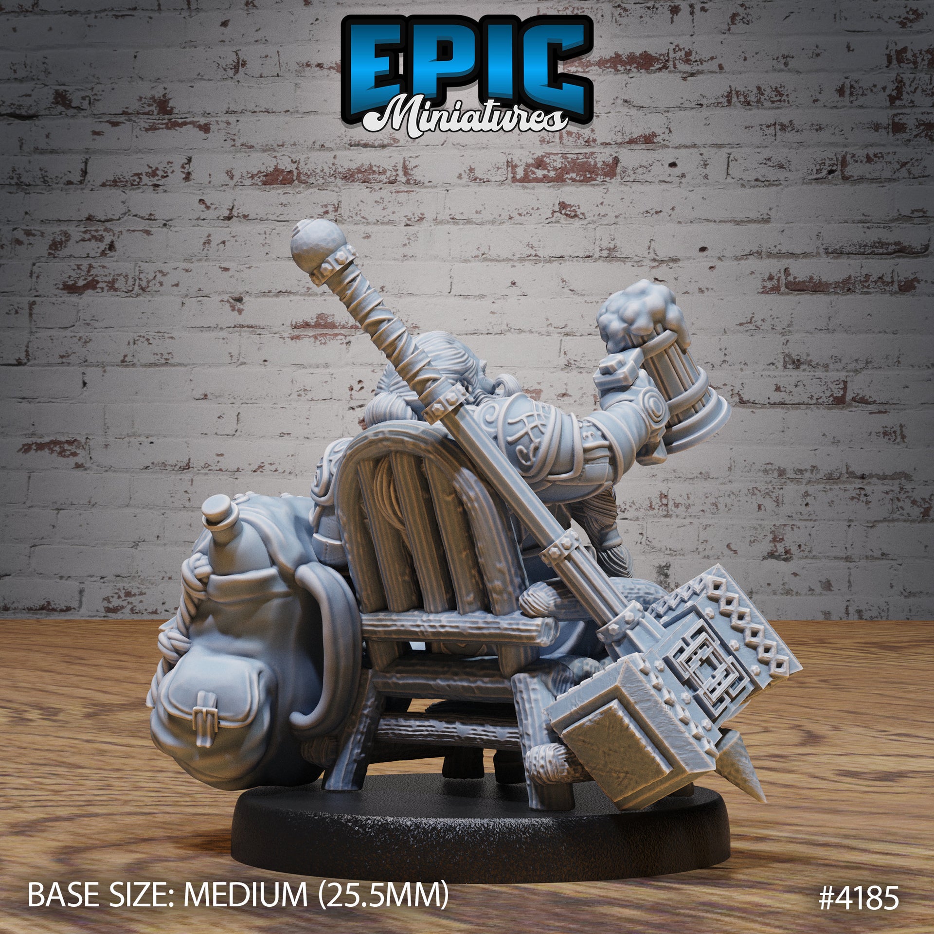 Dwarf Traveler - Epic Miniatures | Dwarf Mountain | 28mm | 32mm | Fighter | Hammer | Adventurerer