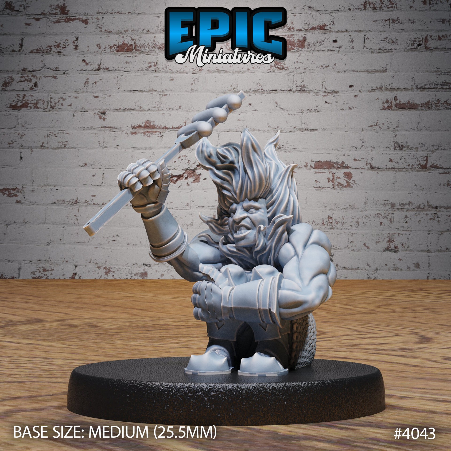 Fire Dwarf - Epic Miniatures | Elemental Lands | 28mm | 32mm | Barbarian | Fighter | Cooking