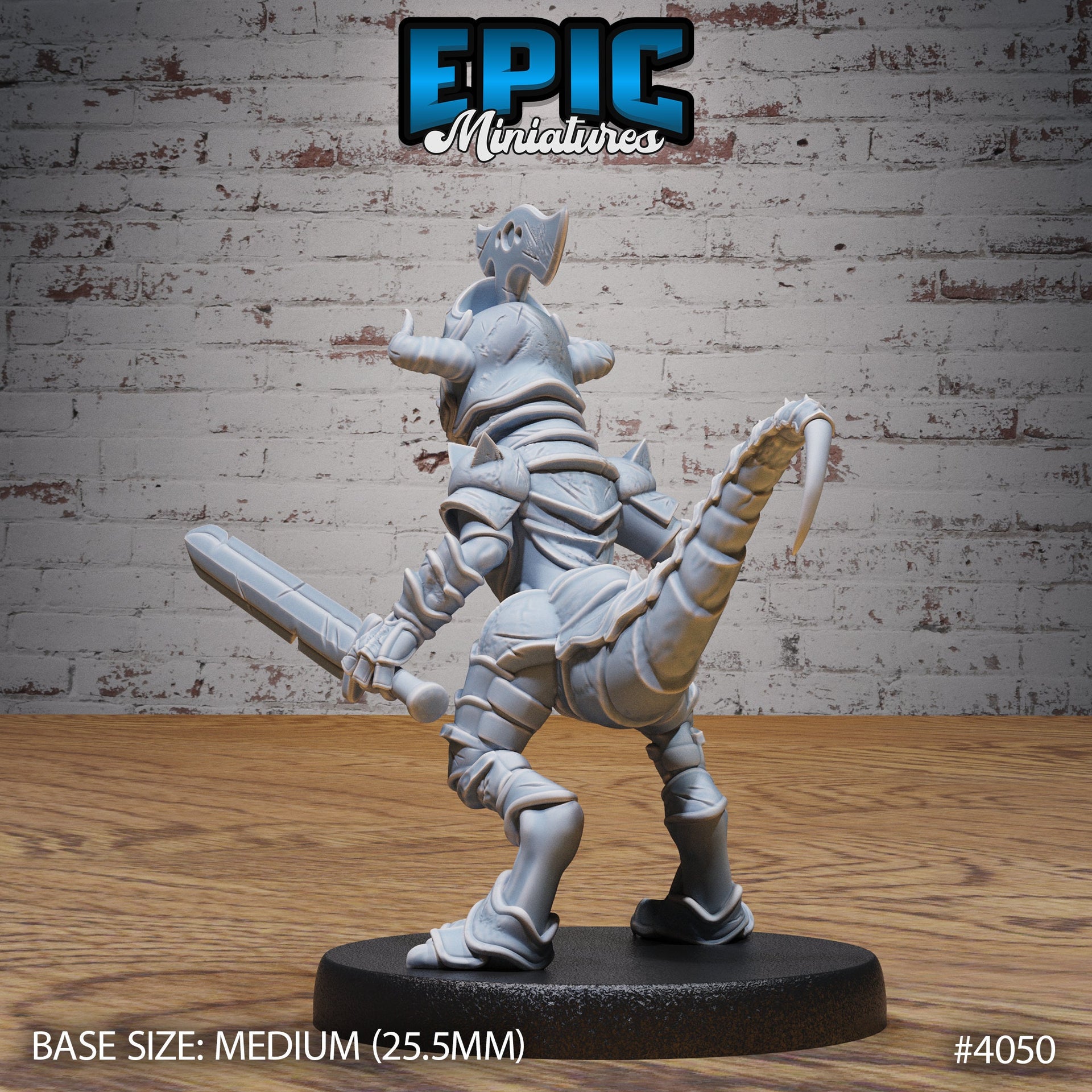 Dino Knight - Epic Miniatures | Elemental Lands | 28mm | 32mm | Fighter | Archer | Baby