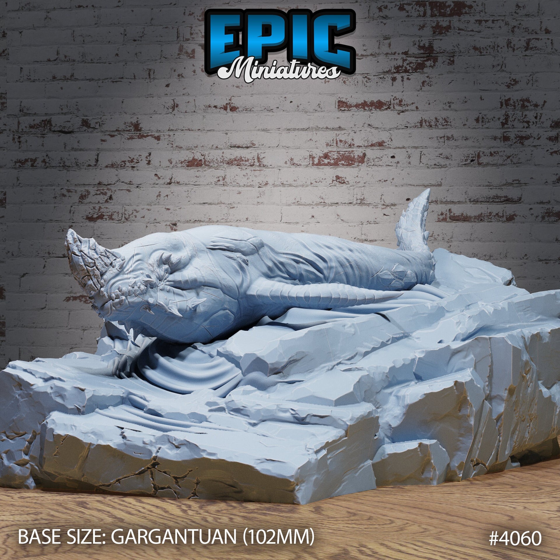 Lava Whale - Epic Miniatures | Elemental Lands | 28mm | 32mm | Land Shark | Gargantuan