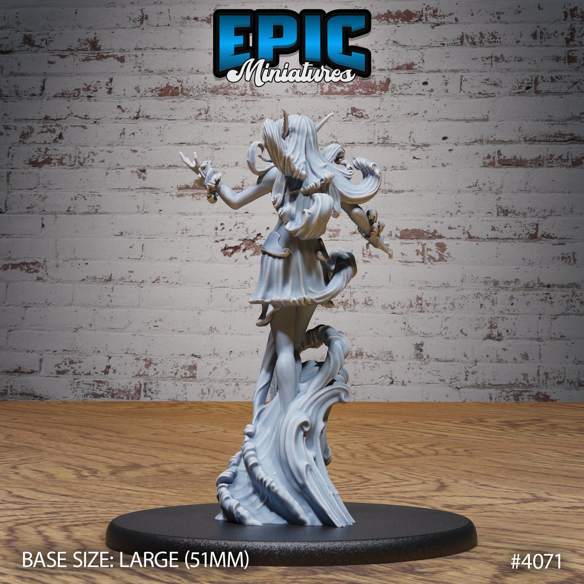 Water Elemental Female - Epic Miniatures | Elemental Lands | 28mm | 32mm | Frog Man | Elemental | Genie