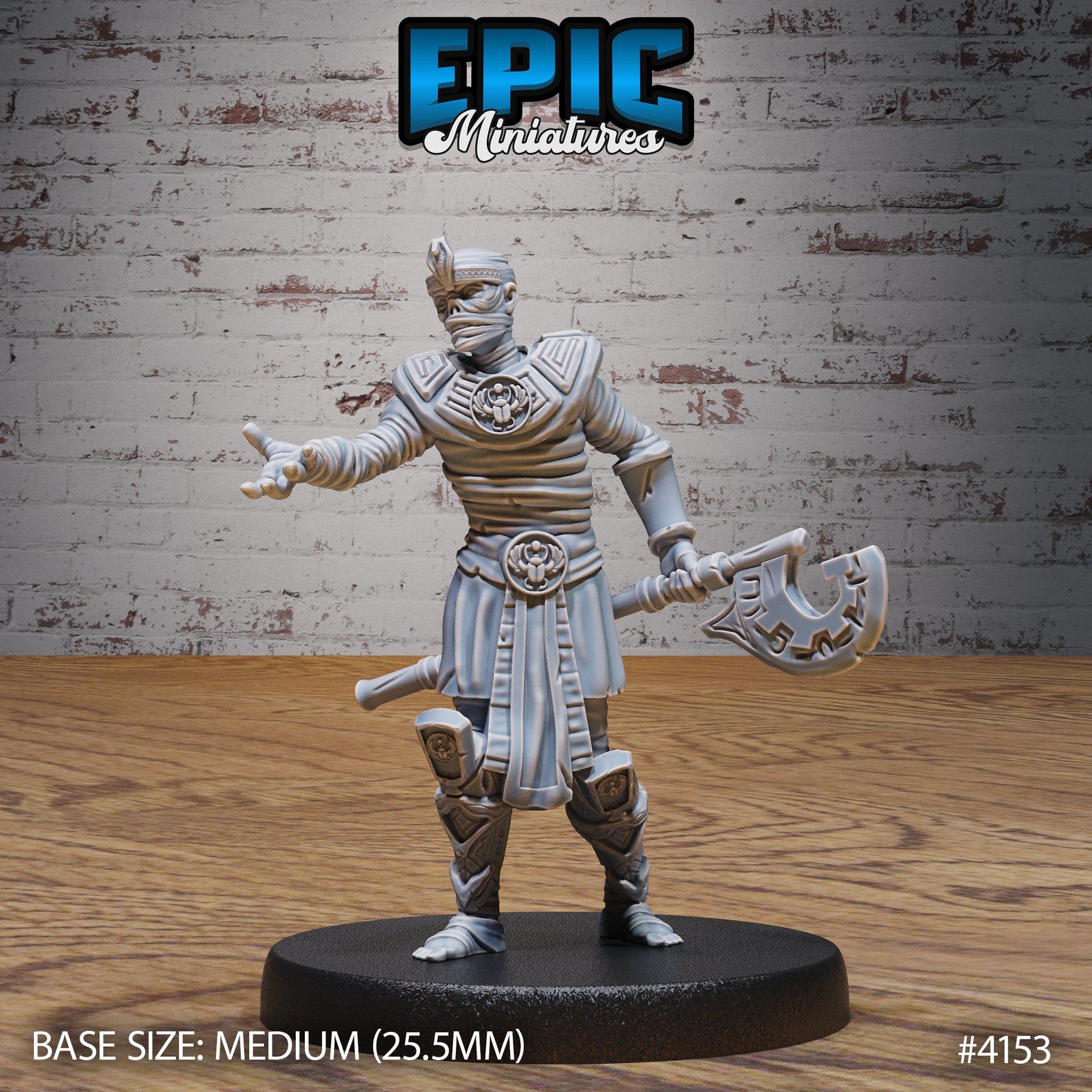 Mummy Warrior - Epic Miniatures | Bone Desert | 28mm | 32mm | Egypt | Guard | Army | Champion