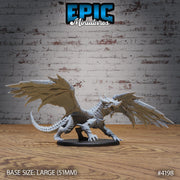 Armored Dragon - Epic Miniatures | Dwarf Mountain | 28mm | 32mm | Red | Flying | Champion