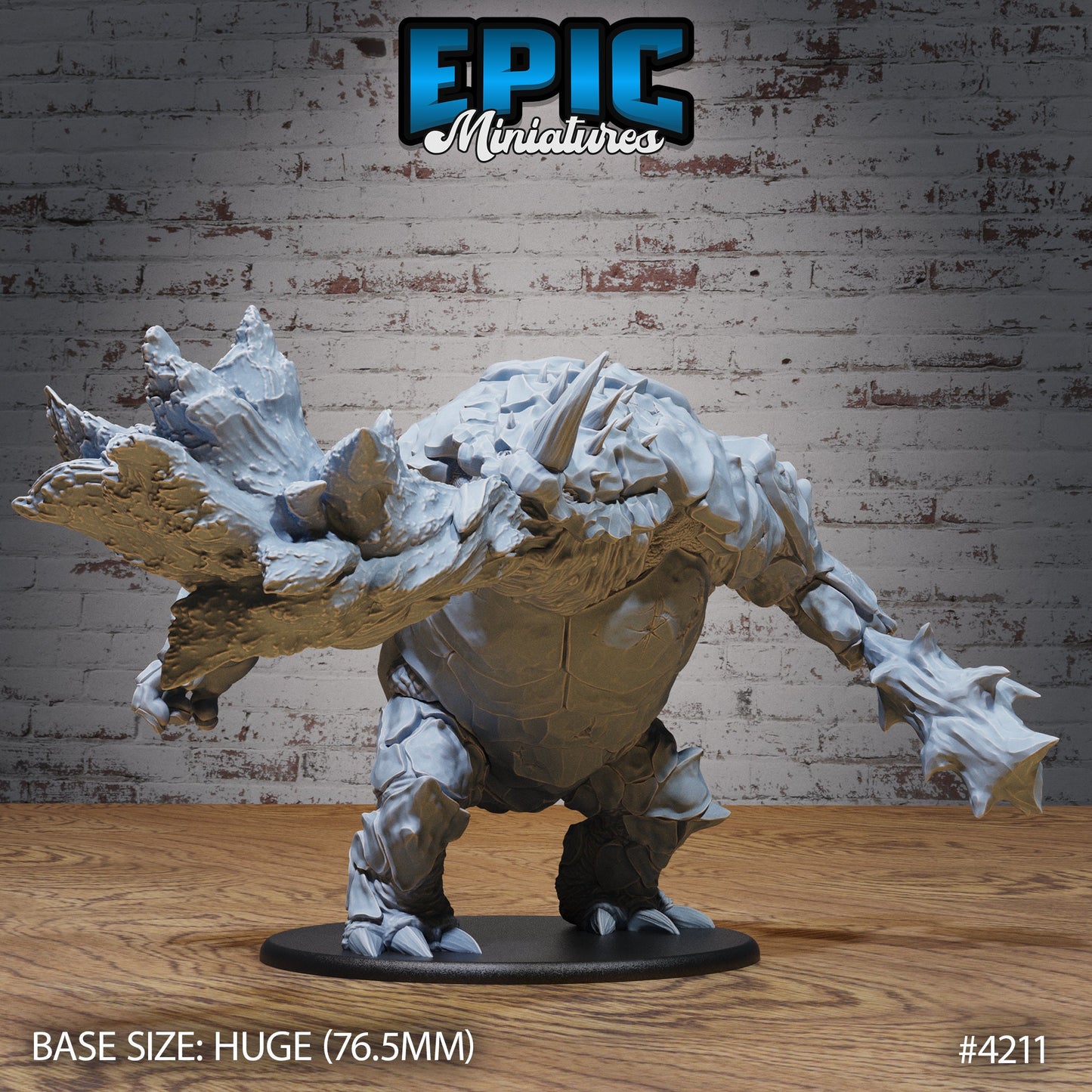 Mountain Beast- Epic Miniatures | Dwarf Mountain | 28mm | 32mm | Rhino | Stone | Dinosaur