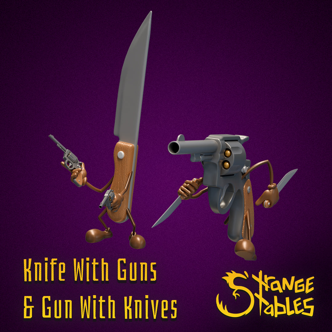 Gun with Knives, and Knife with Guns - Strange Stables