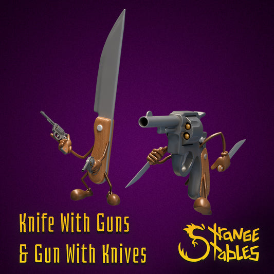 Gun with Knives, and Knife with Guns - Strange Stables