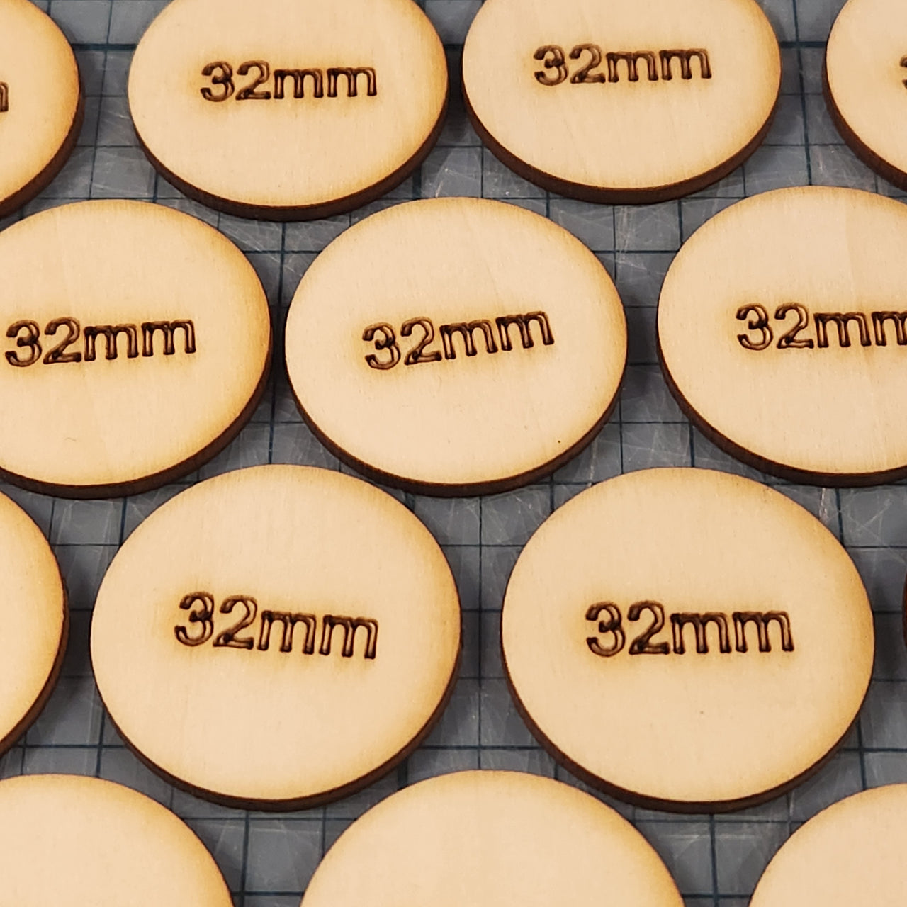 Miniature Bases - 32mm Circle, 3mm thick Plywood