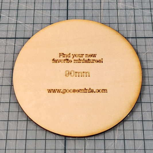 Miniature Bases - 90mm Circle, 3mm thick Plywood