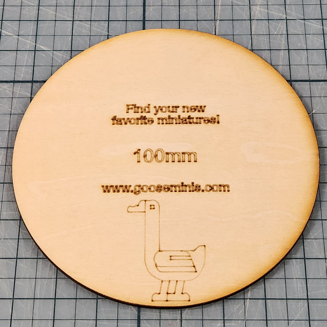 Miniature Bases - 100mm Circle, 3mm thick Plywood