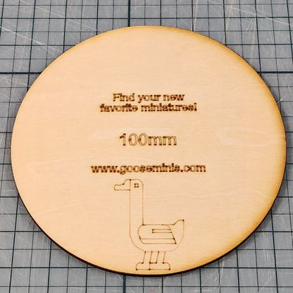 Miniature Bases - 100mm Circle, 3mm thick Plywood