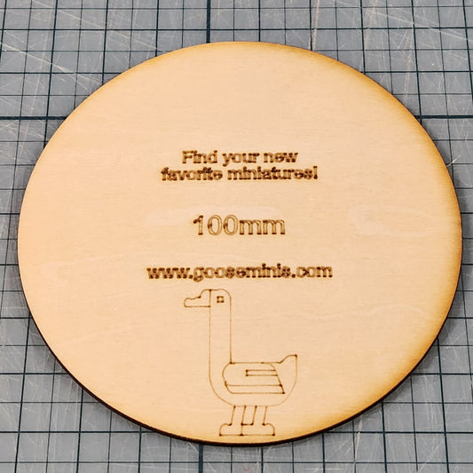 Miniature Bases - 100mm Circle, 3mm thick Plywood