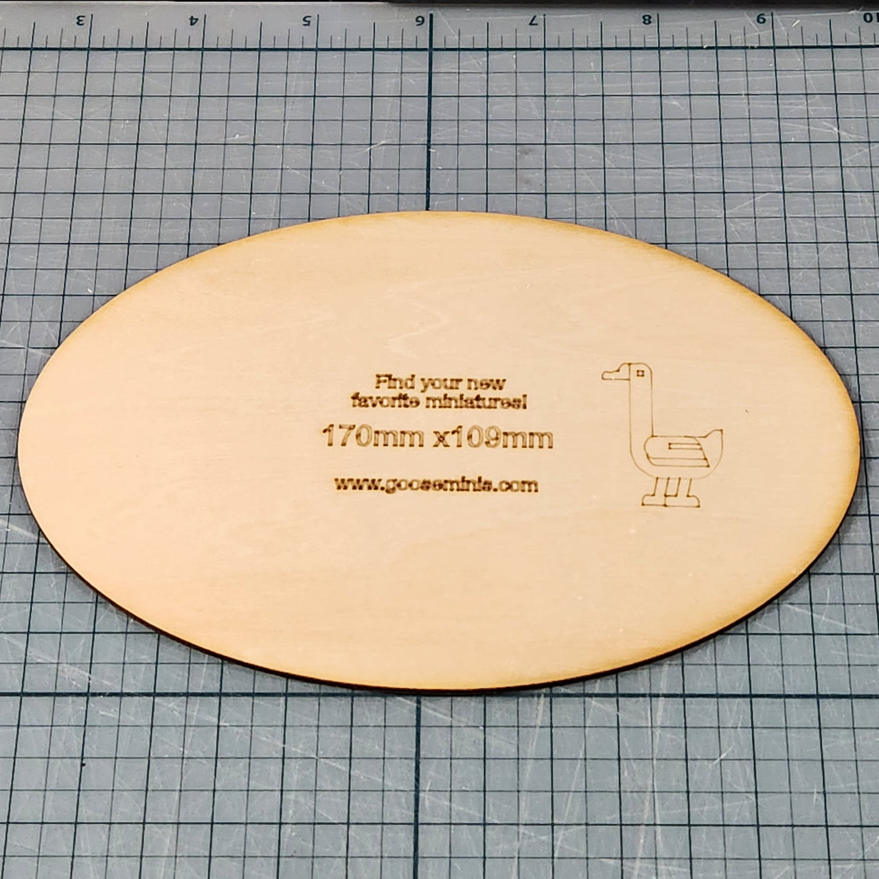 Miniature Bases - 170x109mm Oval, 3mm thick Plywood